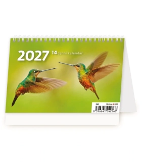 KALENDÁŘ TÝDENNÍ "MINI" 14-TI DENNÍ S CITÁTY 2027