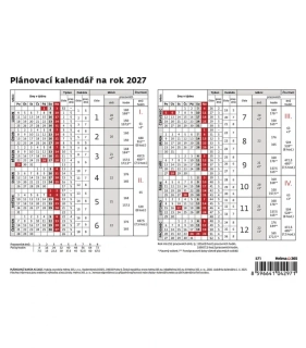 STOLNÍ PLÁNOVACÍ KARTA A5