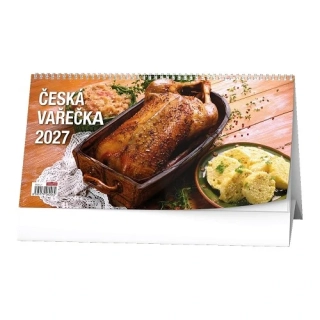 STOLNÍ KALENDÁŘ ČESKÁ VAŘEČKA 2027 14-TI DENNÍ