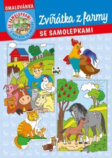 OMALOVÁNKY A4 SE SAMOLEPKAMI ZVÍŘÁTKA Z FARMY