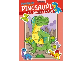 OMALOVÁNKY A4 SE SAMOLEPKAMI DINOSAUŘI
