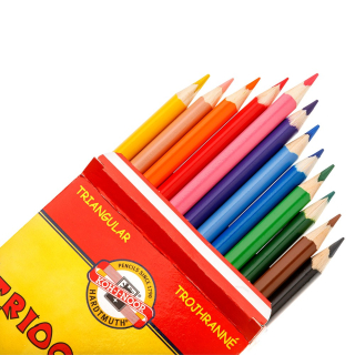 TRIOCOLOR PASTELKY TROJHRANNÉ 12 BAREV