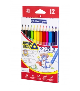PASTELKY CENTROPEN 12 BAREV 9522/12 JUMBO TROJHRANNÉ