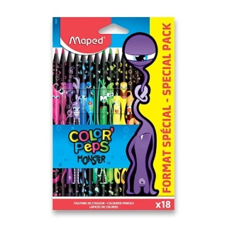 PASTELKY MAPED COLOR'PEPS MONSTER - 18 BAREV