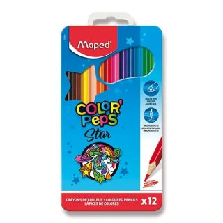 PASTELKY MAPED COLOR'PEPS METAL BOX - 12 BAREV