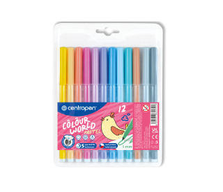 FIX CENTROPEN 7550/12 BAREV TROJHRANNÉ PASTEL