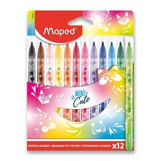 DĚTSKÉ FIXY MAPED COLOR'PEPS JUNGLE MINI CUTE - 12 BAREV