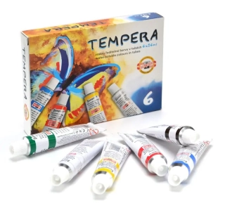 BARVY TEMPEROVÉ 6X16 ML, MOTÝL