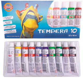 BARVY TEMPEROVÉ 10X16 ML, ŽIRAFA