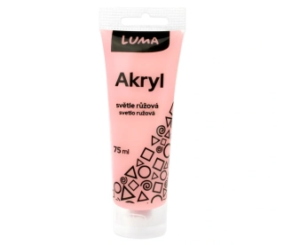 BARVY AKRYLOVÉ 75ML, RŮŽOVÁ SVĚTLE LUMA