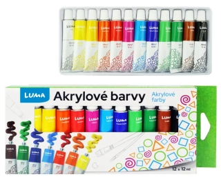 BARVY AKRYLOVÉ SADA LUMA 12 BAREV 12ML
